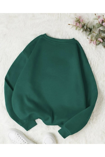 Ünisex Nefri Bronklyn Baskılı Oversize Sweatshirt