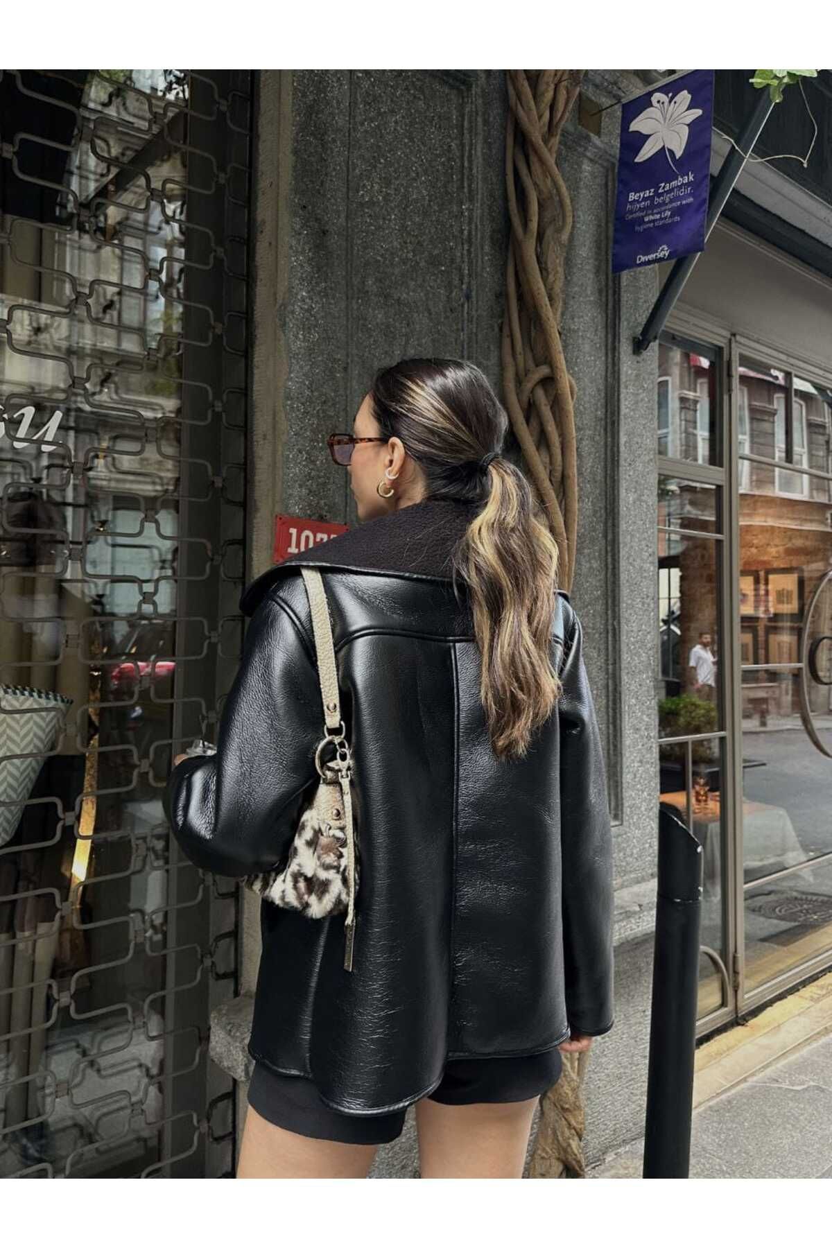 Kadın Siyah Oversize Ceket Kadın Siyah Oversize Ceket