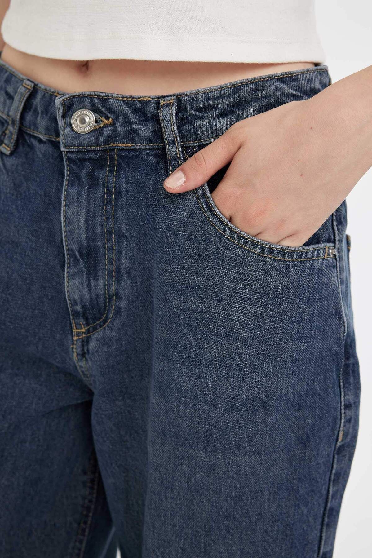 Wide Leg Yüksek Bel Uzun Jean Yıkamalı Pantolon 3162228 Wide Leg Yüksek Bel Uzun Jean Yıkamalı Pantolon 3162228