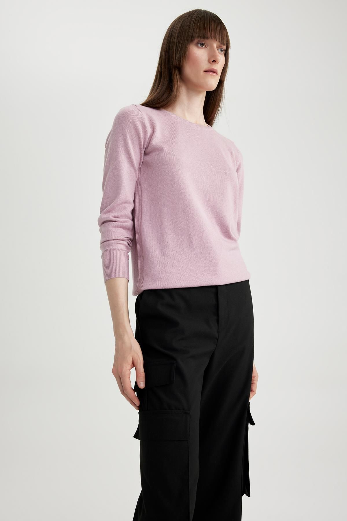 Regular Fit Bisiklet Yaka Basic Düz Triko Kazak F7091az23wn Regular Fit Bisiklet Yaka Basic Düz Triko Kazak F7091az23wn