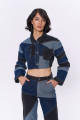 Kadın patch detaylı denim ceket Kadın patch detaylı denim ceket