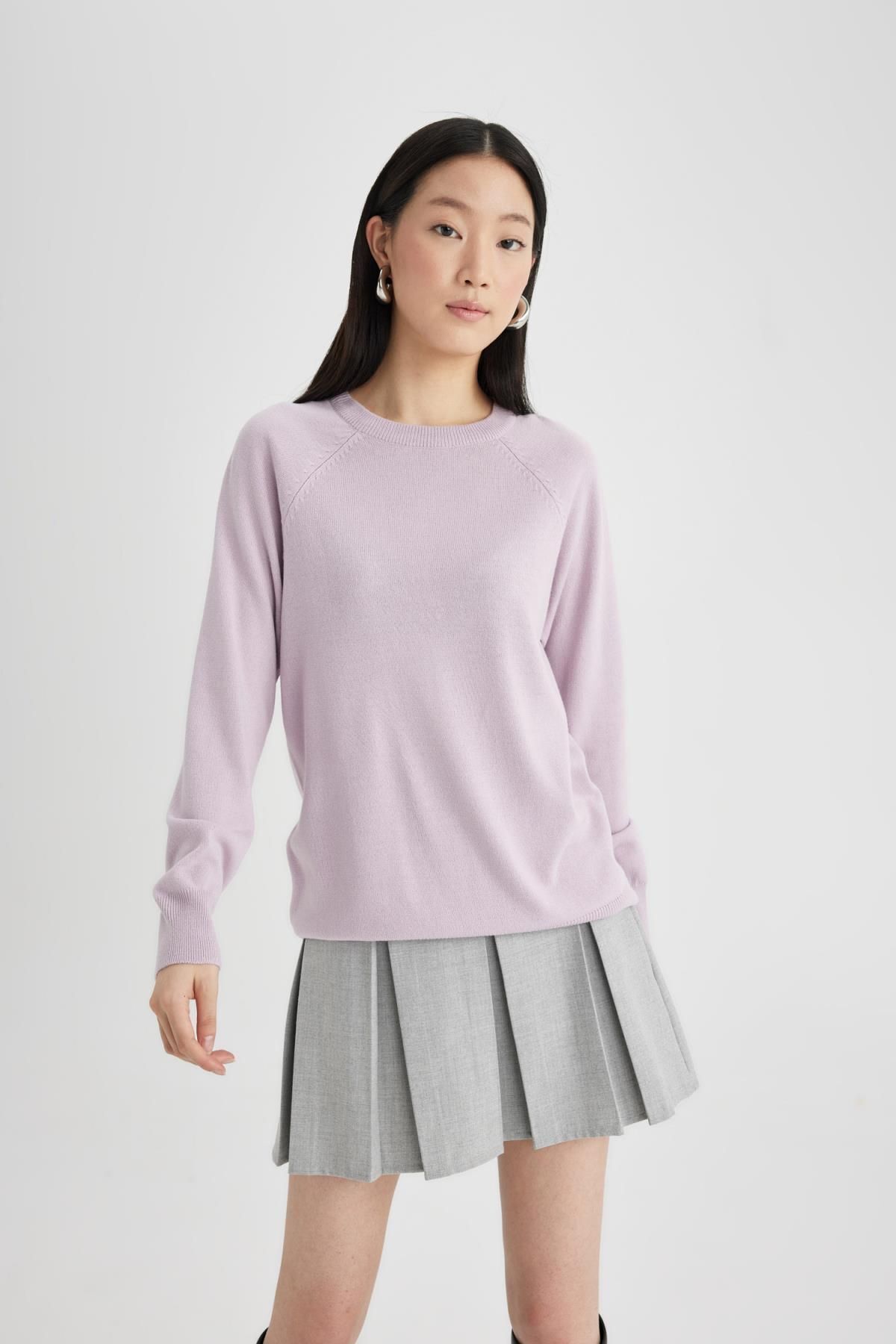 Regular Fit Yumuşak Dokulu Bisiklet Yaka Reglan Kol Basic Düz Triko Kazak I6913az24wn Regular Fit Yumuşak Dokulu Bisiklet Yaka Reglan Kol Basic Düz Triko Kazak I6913az24wn