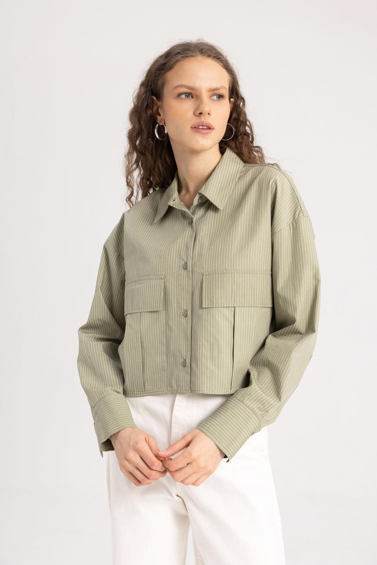 Regular Fit Basic Poplin Basic Uzun Kollu Gömlek C3164ax24sp