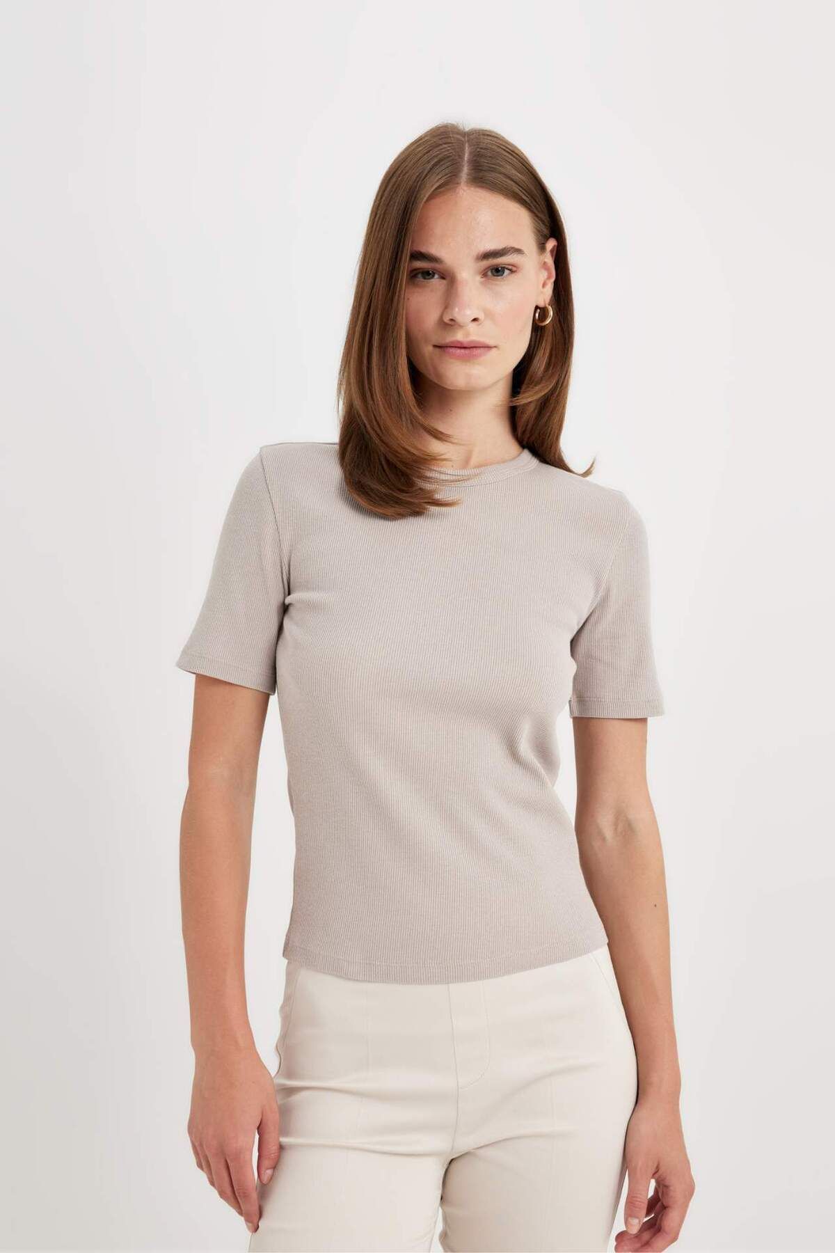 Slim Fit Bisiklet Yaka Fitilli Kaşkorse Basic Kısa Kollu Tişört C0097ax24sm Slim Fit Bisiklet Yaka Fitilli Kaşkorse Basic Kısa Kollu Tişört C0097ax24sm
