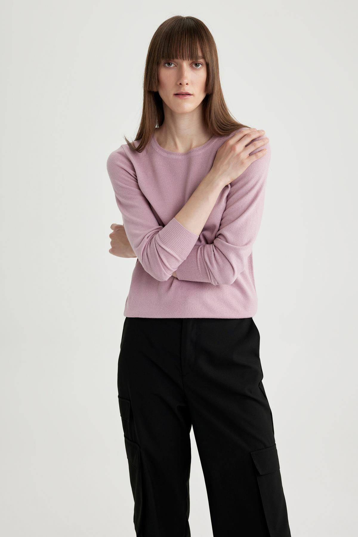 Regular Fit Bisiklet Yaka Basic Düz Triko Kazak F7091az23wn Regular Fit Bisiklet Yaka Basic Düz Triko Kazak F7091az23wn