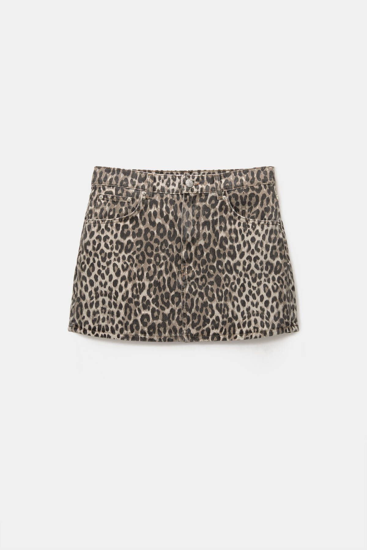Leopar desenli mini etek Leopar desenli mini etek