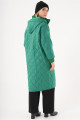 Kapitone Uzun Benetton Yeşili Mont Kapitone Uzun Benetton Yeşili Mont