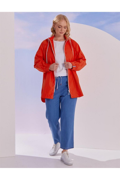 Kapüşonlu Spor Mercan Giy-çık Kapüşonlu Spor Mercan Giy-çık