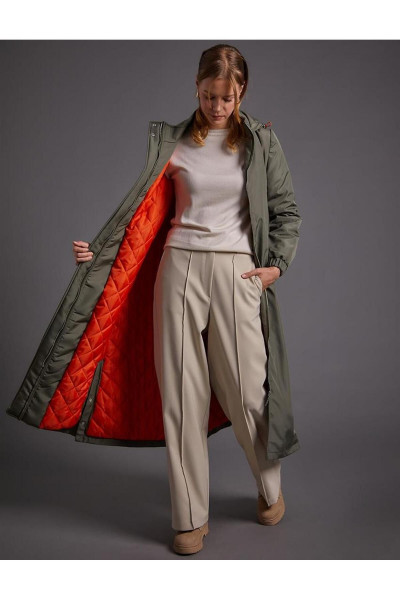 Kapüşonlu Geniş Cepli Haki Giy-çık Kapüşonlu Geniş Cepli Haki Giy-çık