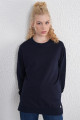 İki İplik Basic Lacivert Sweatshirt