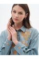 Nakış Işlemeli Poplin Tunik Mint Nakış Işlemeli Poplin Tunik Mint
