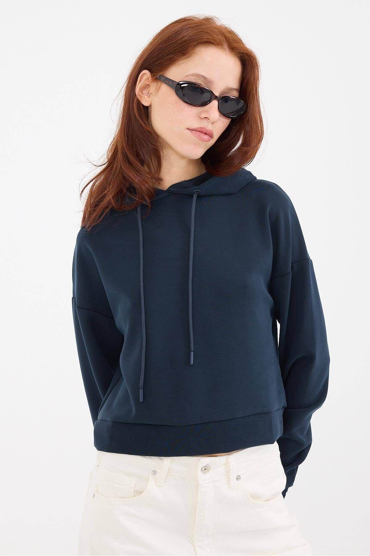 Kapüşonlu Modal Sweatshirt S16590-j3