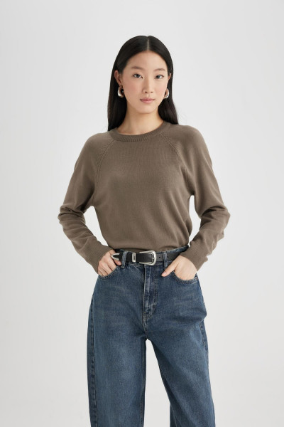 Regular Fit Yumuşak Dokulu Bisiklet Yaka Basic Düz Triko Kazak I6913az24wn Regular Fit Yumuşak Dokulu Bisiklet Yaka Basic Düz Triko Kazak I6913az24wn