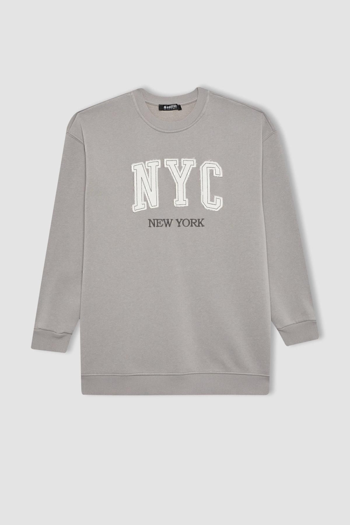Regular Fit Bisiklet Yaka Içi Yumuşak Tüylü Sweatshirt Tunik B9299ax24sp Regular Fit Bisiklet Yaka Içi Yumuşak Tüylü Sweatshirt Tunik B9299ax24sp