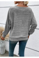 Kadın Uzun Kollu Kayık Yaka Triko Kazak Kadın Uzun Kollu Kayık Yaka Triko Kazak