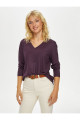 V Yaka Uzun Kol T-Shirt 69022
