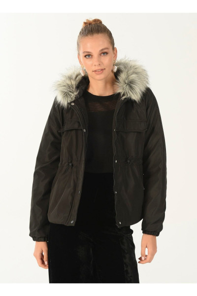 Siyah Kadın Şişme Mont Parka2 Siyah Kadın Şişme Mont Parka2