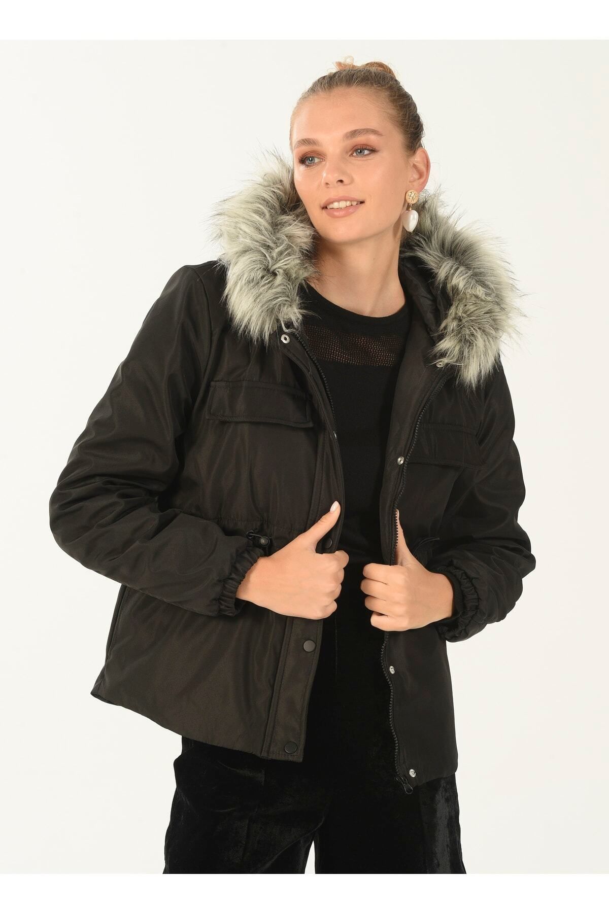 Siyah Kadın Şişme Mont Parka2 Siyah Kadın Şişme Mont Parka2