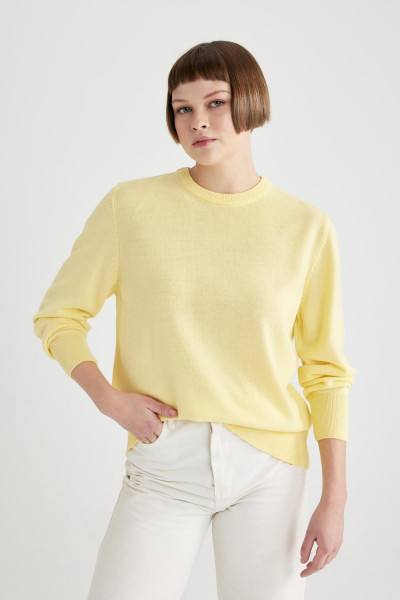 Regular Fit Bisiklet Yaka Basic Triko Kazak C0058ax23wn Regular Fit Bisiklet Yaka Basic Triko Kazak C0058ax23wn
