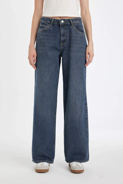 Wide Leg Yüksek Bel Uzun Jean Yıkamalı Pantolon 3162228 Wide Leg Yüksek Bel Uzun Jean Yıkamalı Pantolon 3162228