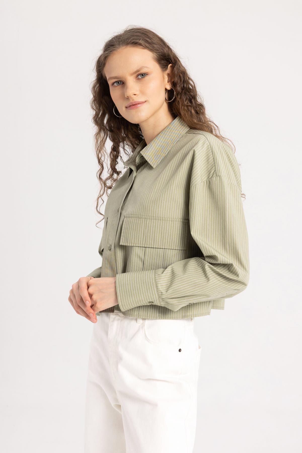 Regular Fit Basic Poplin Basic Uzun Kollu Gömlek C3164ax24sp
