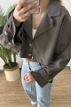 MP028 9431 Kısa Trenç Koyu Kahve MP028 9431 Kısa Trenç Koyu Kahve