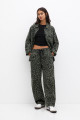 Leopar desenli baggy pantolon Leopar desenli baggy pantolon
