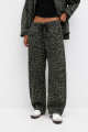 Leopar desenli baggy pantolon Leopar desenli baggy pantolon