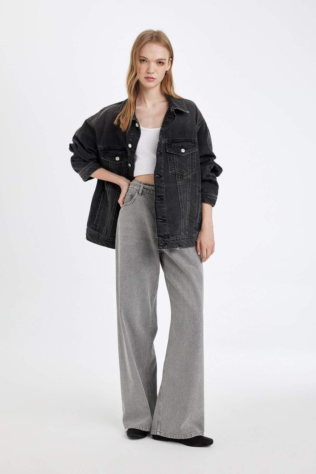 Oversize Fit Geniş Kalıp Jean Ceket 3149022 Oversize Fit Geniş Kalıp Jean Ceket 3149022
