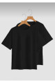 Unisex Siyah 2’li Hazır Paket Oversize T-shirt Unisex Siyah 2’li Hazır Paket Oversize T-shirt