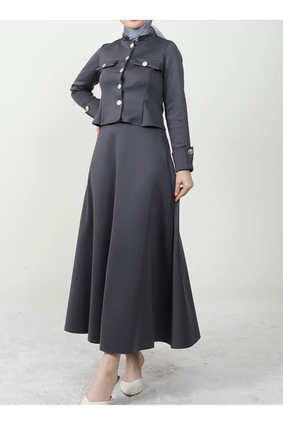 Tesettür Etekli Scuba Takım Tesettür Etekli Scuba Takım