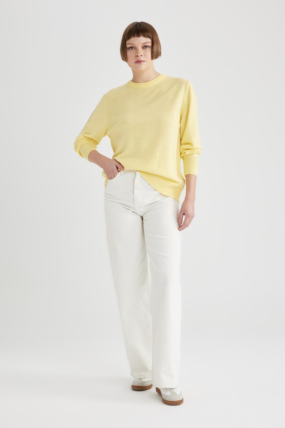 Regular Fit Bisiklet Yaka Basic Triko Kazak C0058ax23wn Regular Fit Bisiklet Yaka Basic Triko Kazak C0058ax23wn
