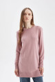 Regular Fit Bisiklet Yaka Yırtmaçlı Basic Düz Kazak Tunik H3431az24au Regular Fit Bisiklet Yaka Yırtmaçlı Basic Düz Kazak Tunik H3431az24au