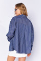 Lacivert Kadın Çizgili Oversize Gömlek| Ek1007430-7430 Lacivert Kadın Çizgili Oversize Gömlek| Ek1007430-7430