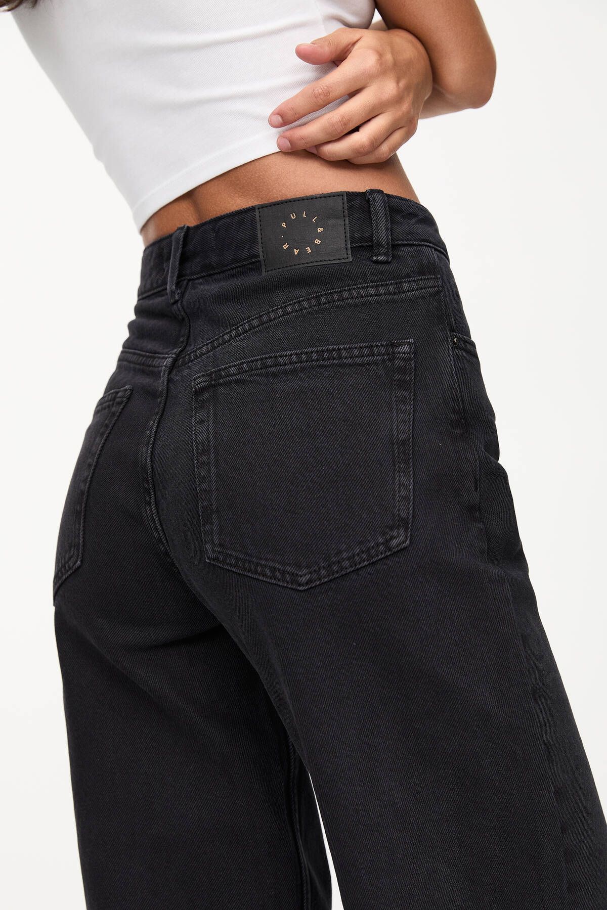 Yüksek bel geniş paça jean Yüksek bel geniş paça jean