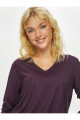 V Yaka Uzun Kol T-Shirt 69022