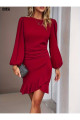 Kadın Volan Detaylı Şık Krep Elbise Kadın Volan Detaylı Şık Krep Elbise