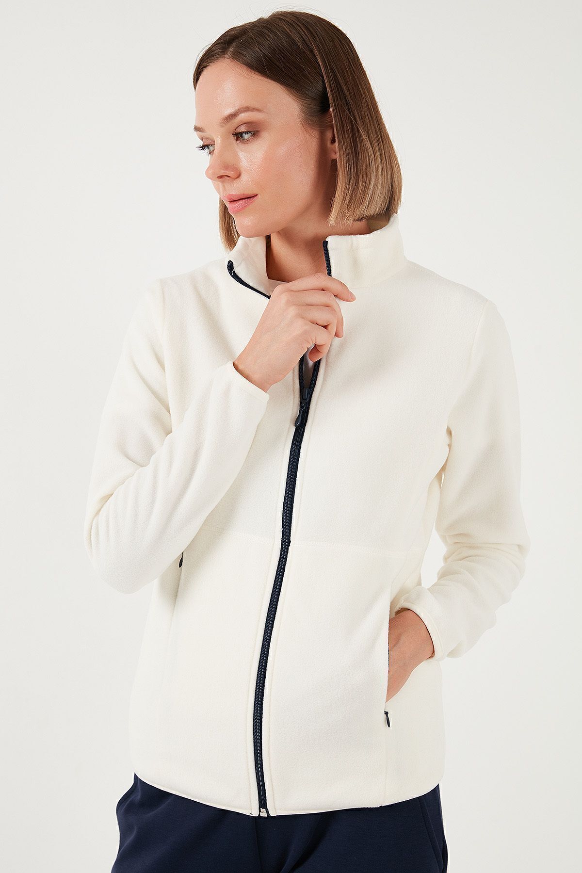 Slim Fit Anti-Pilling Tüylenme Yapmayan Fermuarlı  Polar Hırka  HIRKA 5907012