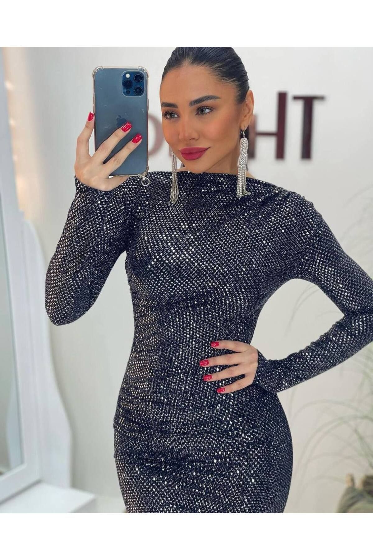 TAŞLI BUZZY ELBİSE