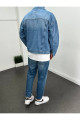 Mavi Oversize Kot Ceket Mavi Oversize Kot Ceket