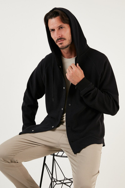 Pamuklu Kapüşonlu Relaxed Fit Gömlek Erkek GÖMLEK 5905468 Pamuklu Kapüşonlu Relaxed Fit Gömlek Erkek GÖMLEK 5905468