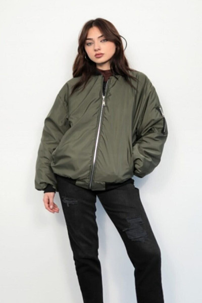 Trend Oversize Haki Bomber Mont
