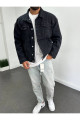 Siyah Oversize Kot Ceket