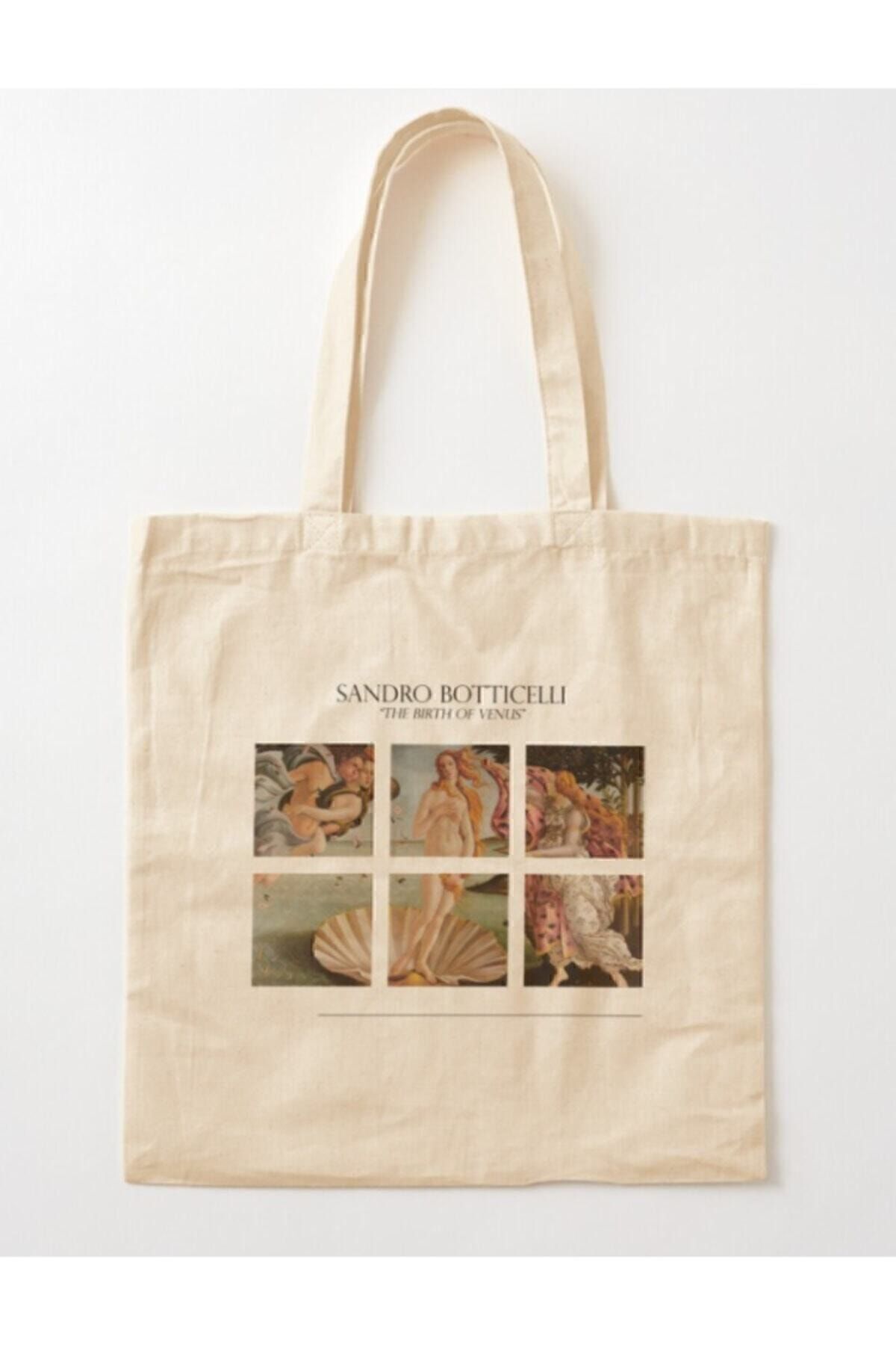Venüsün Doğumu - Sandro Botticelli Ham Bez Çanta