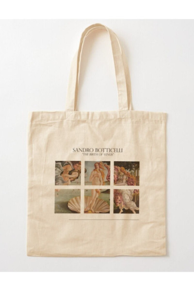 Venüsün Doğumu - Sandro Botticelli Ham Bez Çanta Venüsün Doğumu - Sandro Botticelli Ham Bez Çanta