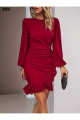 Kadın Volan Detaylı Şık Krep Elbise Kadın Volan Detaylı Şık Krep Elbise