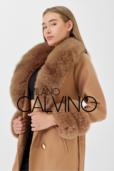 Kürklü Kaşmir Palto ( Camel ) Kürklü Kaşmir Palto ( Camel )