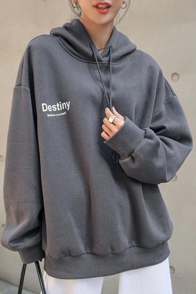 Unisex Kadın/Erkek DESTINY Renkli Özel Baskılı Pamuklu Oversize Kapüşonlu Sweatshirt Unisex Kadın/Erkek DESTINY Renkli Özel Baskılı Pamuklu Oversize Kapüşonlu Sweatshirt
