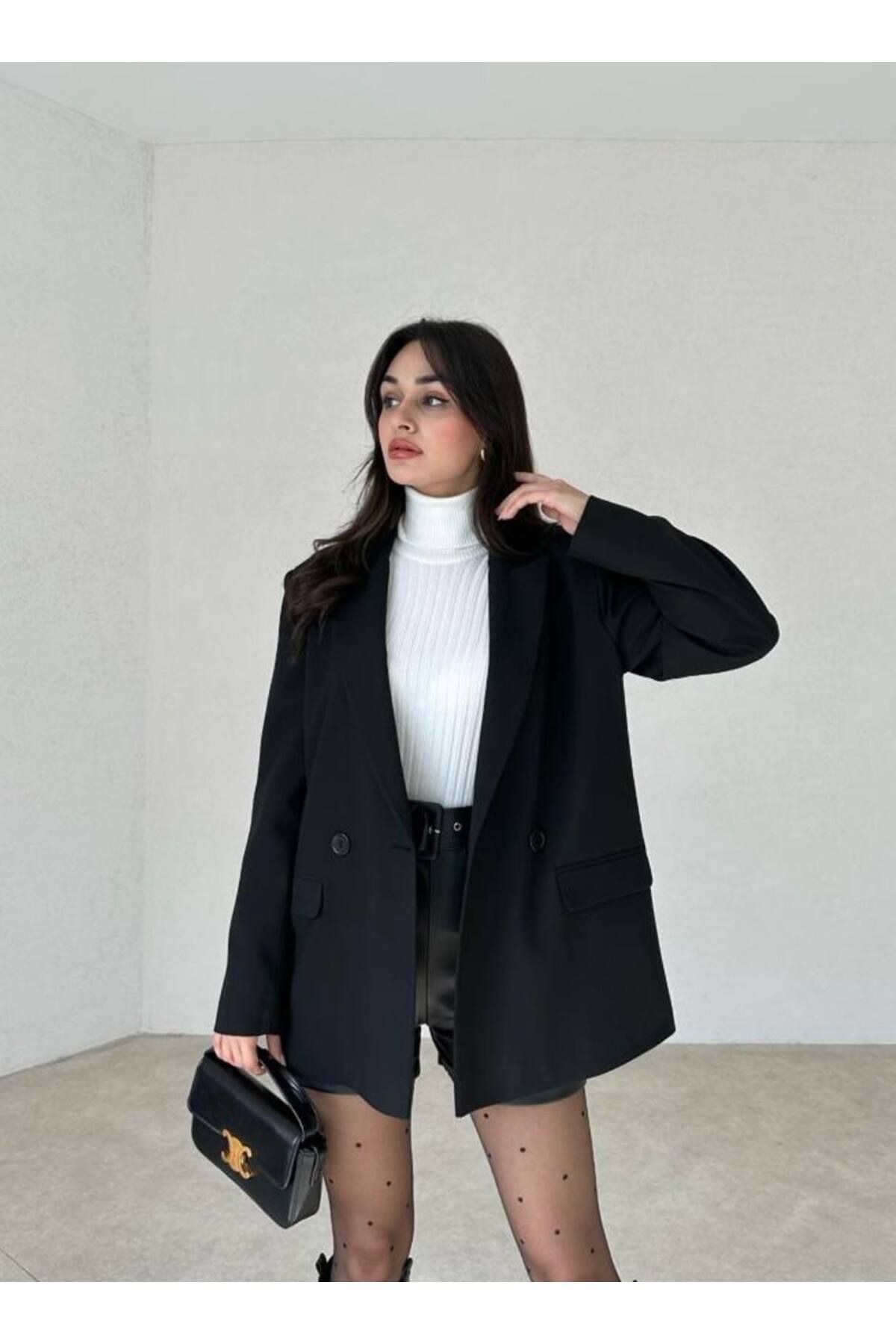 Kadın Yeni Sezon Oversize Blazer Ceket Kadın Yeni Sezon Oversize Blazer Ceket
