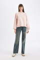 Oversize Geniş Kalıp Bisiklet Yaka Basic Düz Kazak D0036ax24wn Oversize Geniş Kalıp Bisiklet Yaka Basic Düz Kazak D0036ax24wn